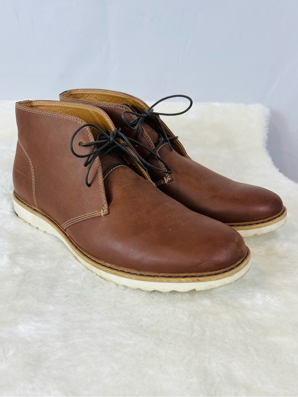 Aldo Men's Brown Leather Chukka Boots - Classic Lace-Up Casual
